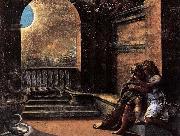 RAFFAELLO Sanzio Isaac and Rebecca Spied upon by Abimelech oil painting reproduction